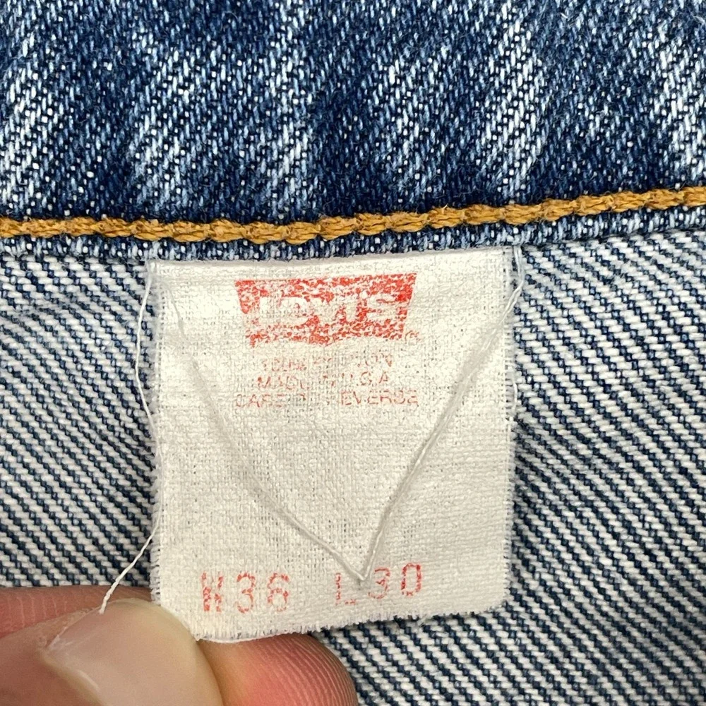Vtg Levi's Jeans Mens 36x30 Blue Denim Mid Rise 517 Orange Tab Bootcut Leg USA